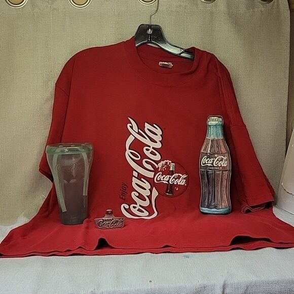 COPY - Coca Cola Bundle..shirt, Plastic Glass, Candy Tin, Opener. - Picture 1 of 10